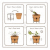 Re-Coco Eco Desk : Indoor Plant Options in Coir Pot with Metal Holder