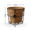 Re-Coco Nest : Coir Pots with Metal Holder