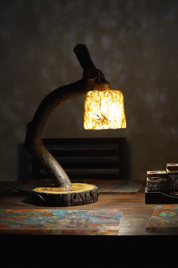 Re-Coco Artisan Handmade Wooden Table Lamp