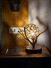 Re-Coco WoodLume | Handmade Wooden Table Lamp with Coconut Fiber Shade