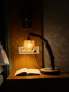 Re-Coco WoodLume | Handmade Wooden Table Lamp with Coconut Fiber Shade