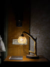 Re-Coco WoodLume | Handmade Wooden Table Lamp with Coconut Fiber Shade